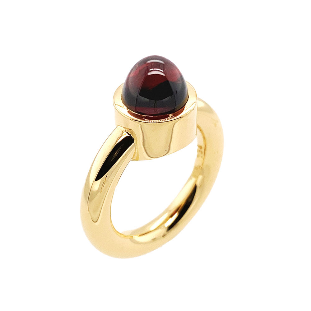 Ring Kegel aus Gelbgold mit Granat