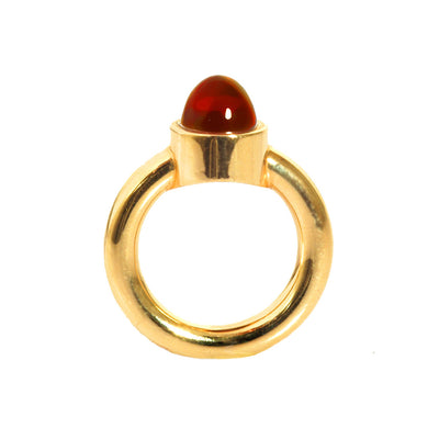 Ring Kegel aus Gelbgold mit Granat
