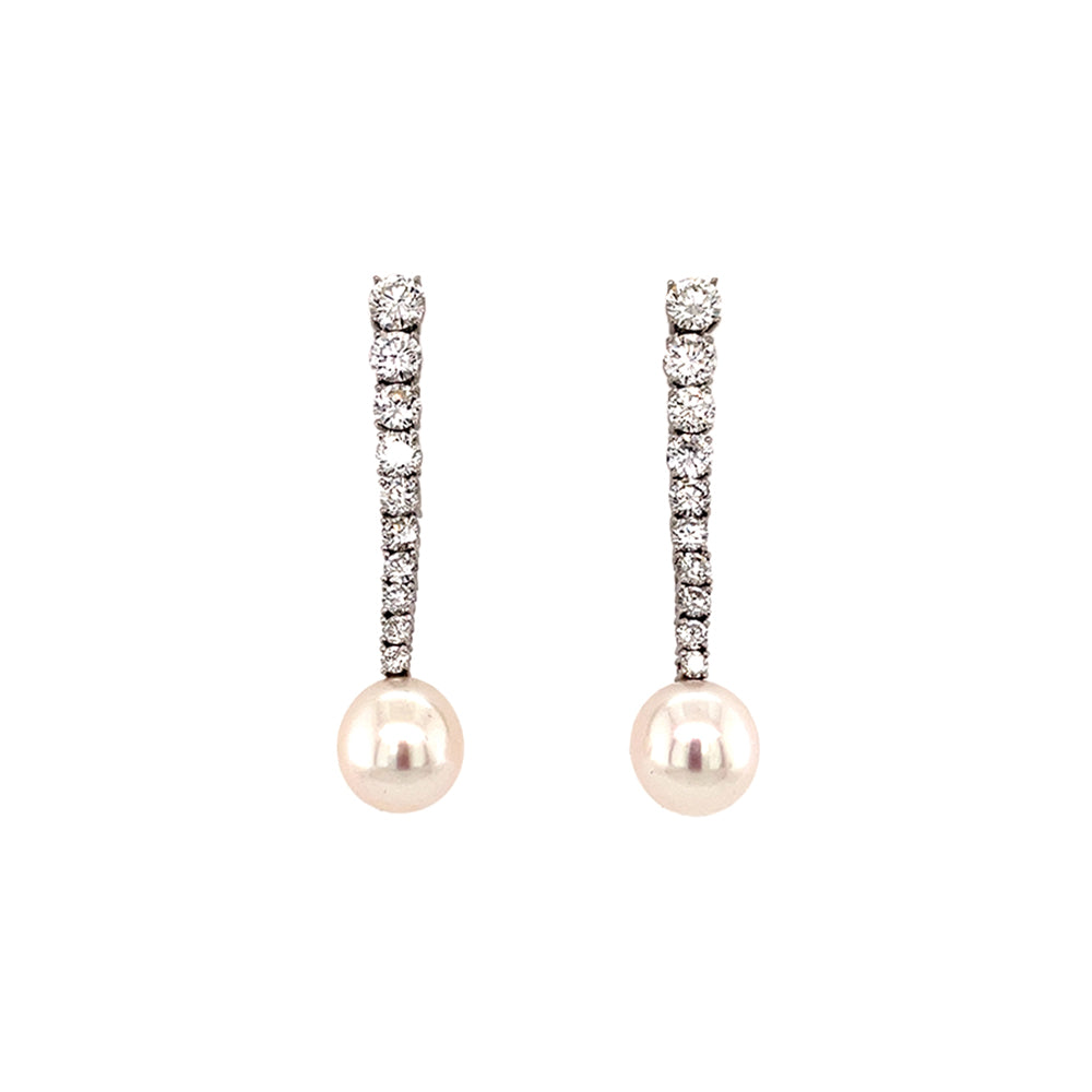 Ohrschmuck Prinzessin aus Platin mit Brillant und Südseezuchtperle