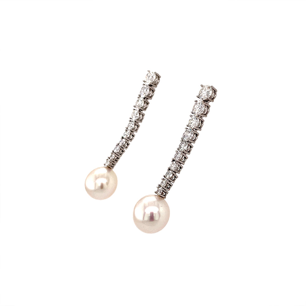 Ohrschmuck Prinzessin aus Platin mit Brillant und Südseezuchtperle