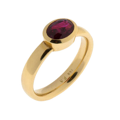 Ring Ruby! Ruby! Ruby! aus Gelbgold mit Rubin