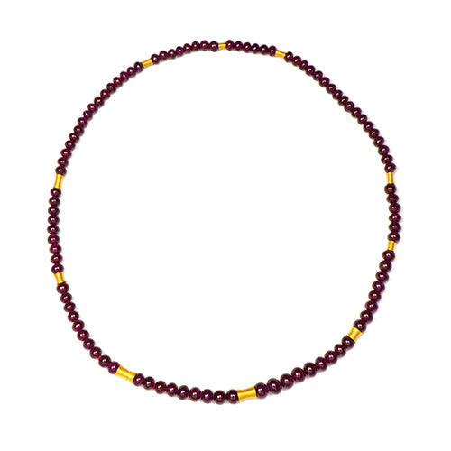 Halsschmuck Herzblut aus Platin und Gelbgold mit Rubin