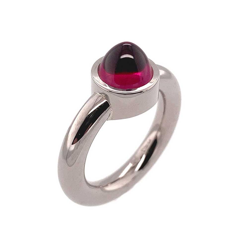 Ring Kegel aus Weißgold mit Turmalin
