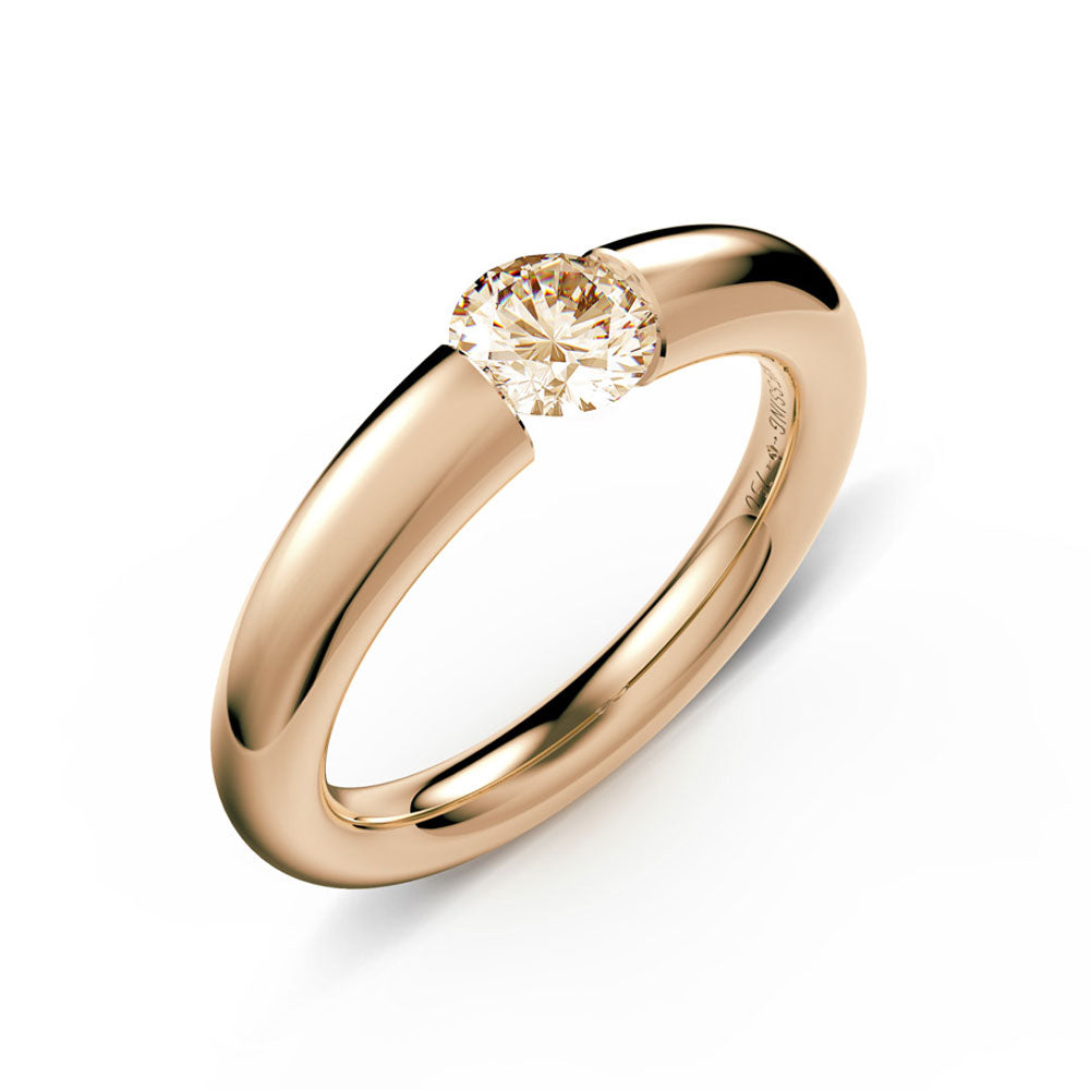 Spannring Verlauf Edition 30 aus Roségold mit Diamant