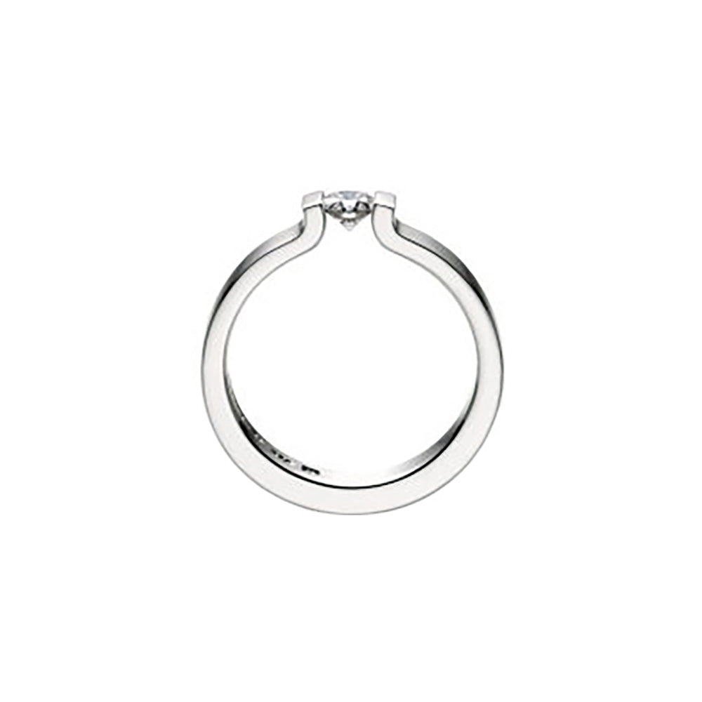 Spannring OpenEnd S aus Platin mit Diamant