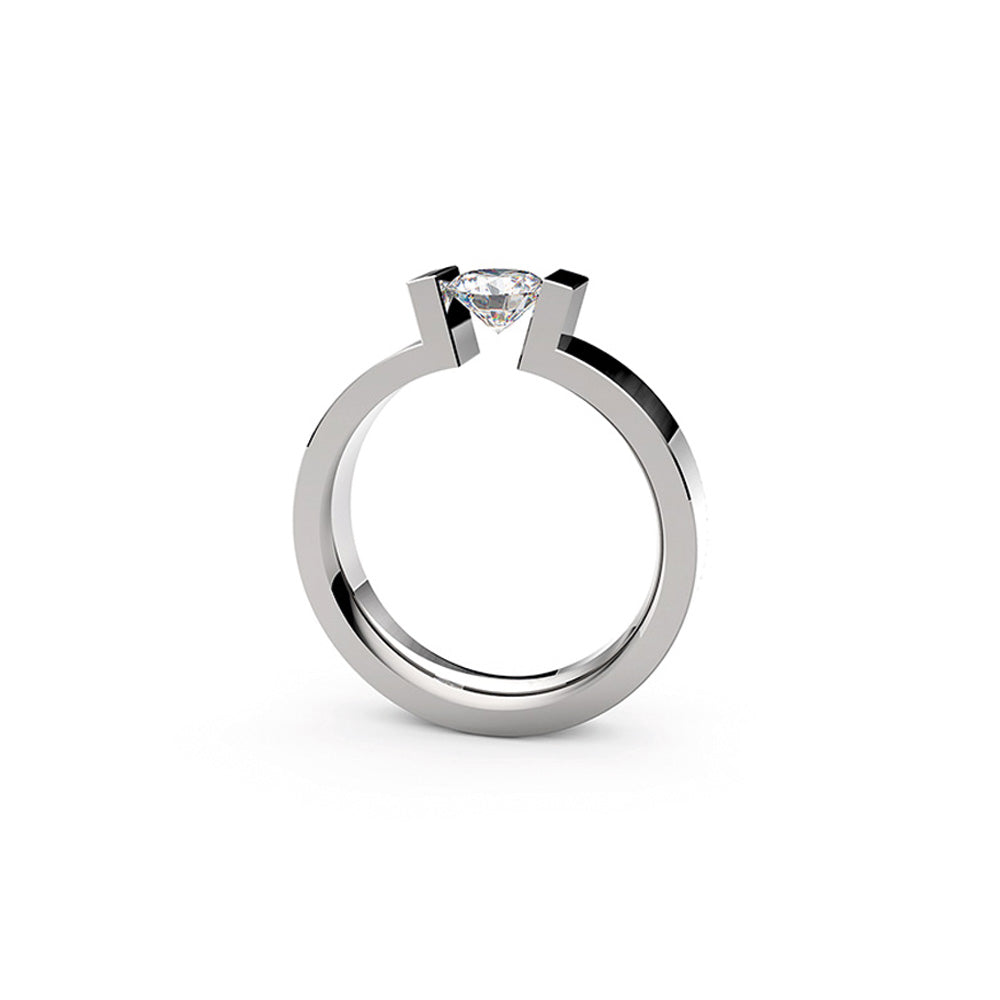 Spannring HighEnd S aus Platin mit Diamant