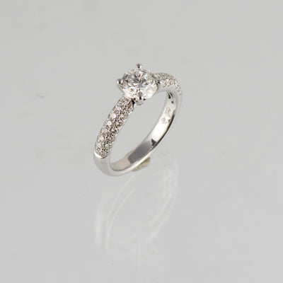 Ring Best friend aus Weißgold mit Diamant