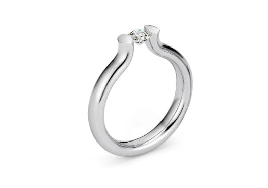 Spannring Heaven S aus Platin mit Diamant