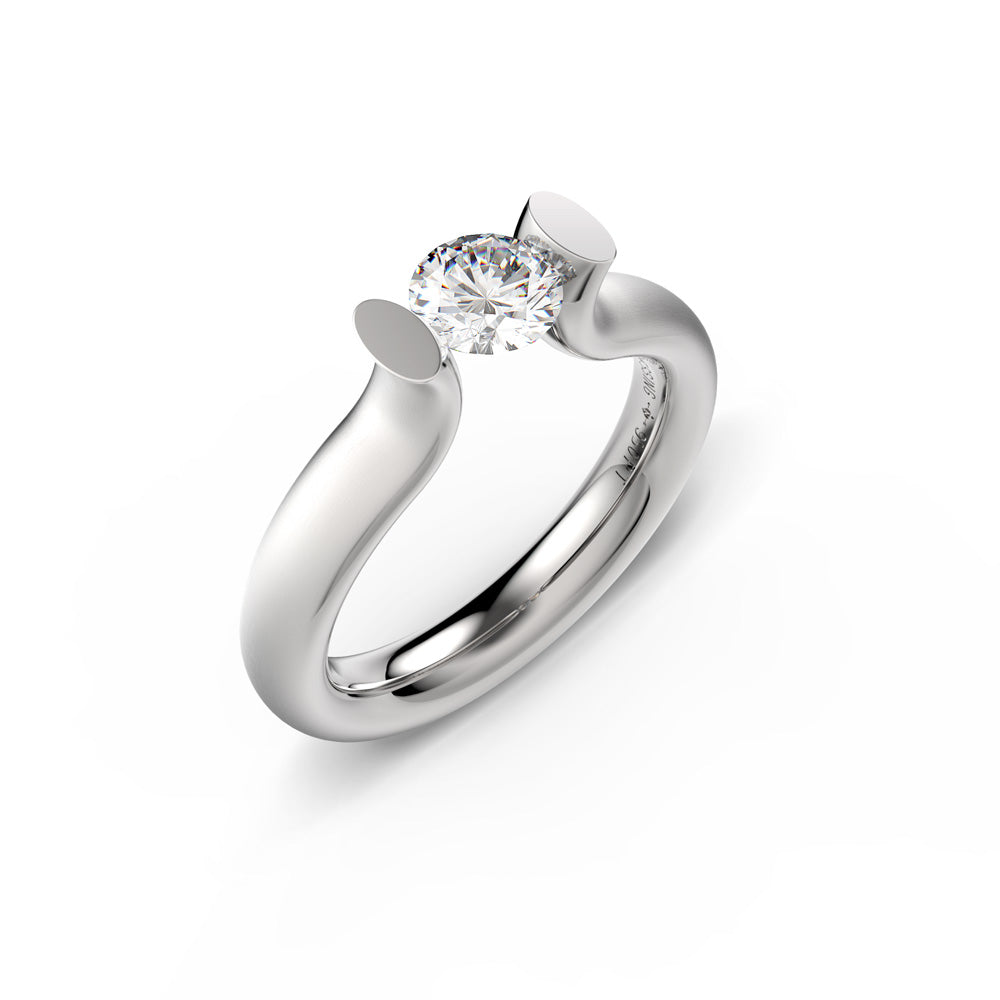 Spannring Heaven aus Platin mit Diamant