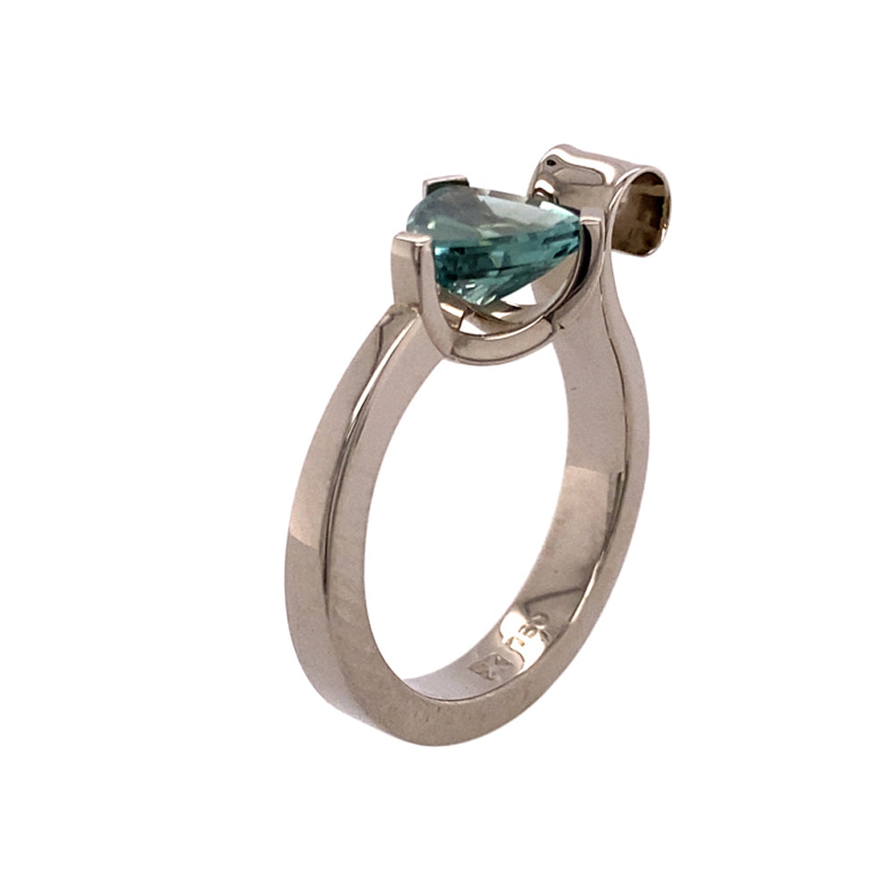 Ring Gabi aus Weißgold mit Turmalin