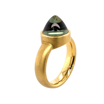 Ring Kegel aus Gelbgold mit Turmalin