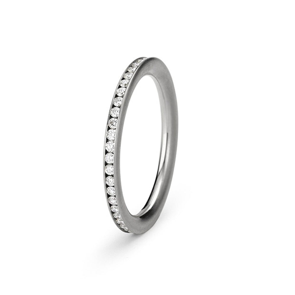 Ring Satellite aus Platin mit Brillant