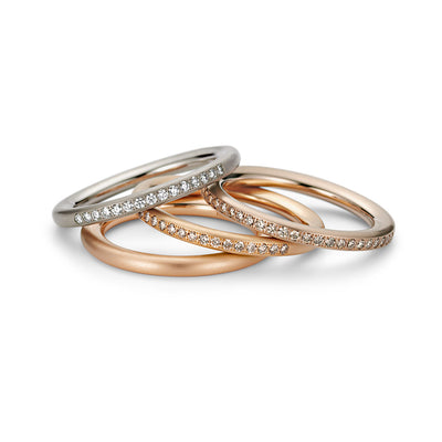 Ring Satellite aus Platin mit Brillant
