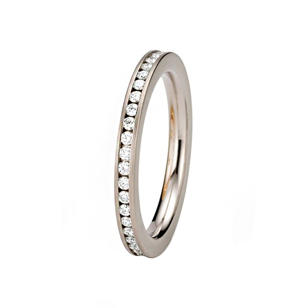 Ring Flurry aus Platin mit Brillant