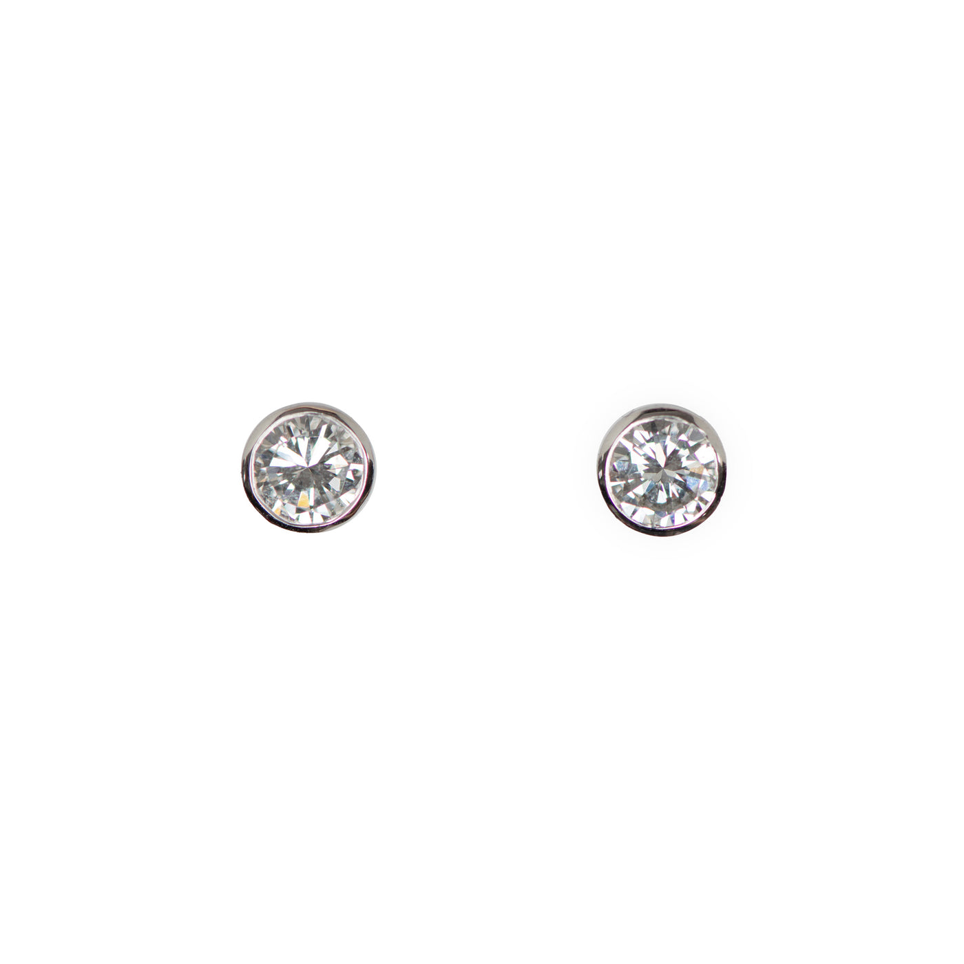 Ohrstecker Spot aus Weißgold und Platin mit Diamant