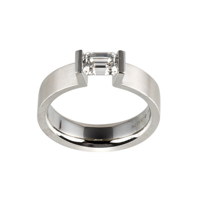 Spannring High End C aus Platin mit Diamant