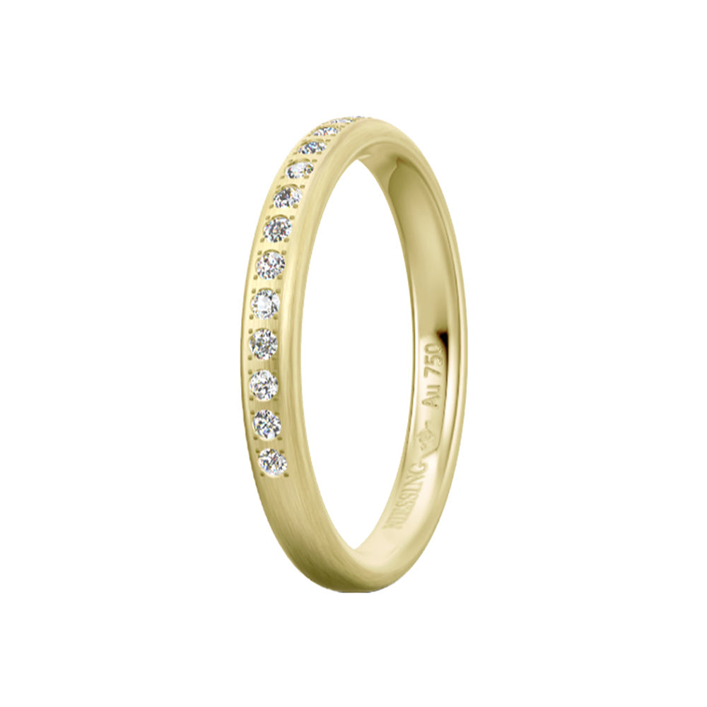 Ring Satellite aus Grüngold mit Diamant