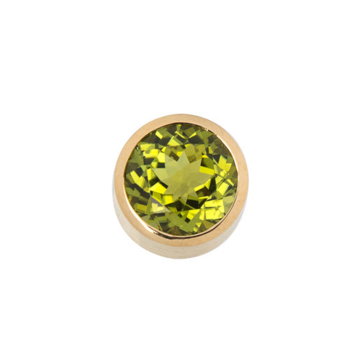 Anhänger Karma Zylinder aus Gelbgold mit Turmalin