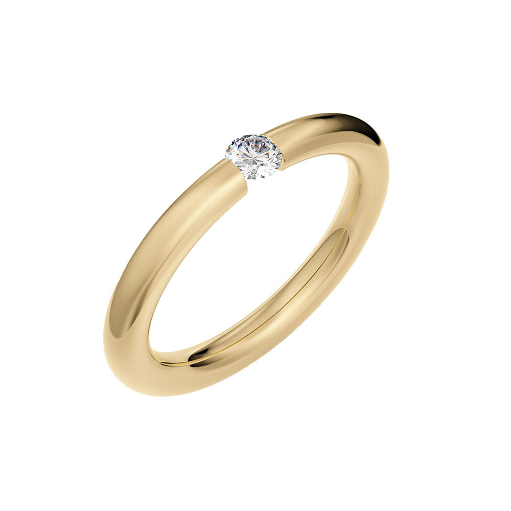 Spannring Antares aus Gelbgold mit Diamant