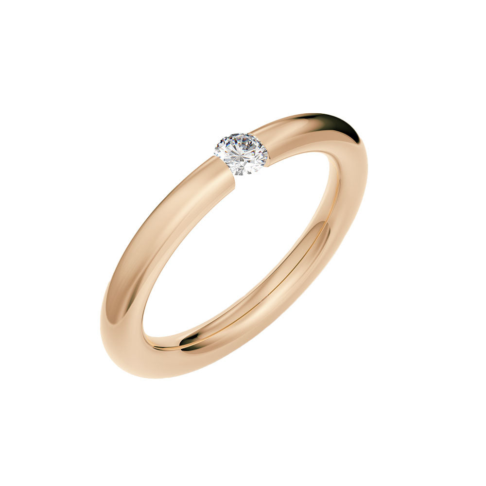 Spannring Antares aus Roségold mit Diamant
