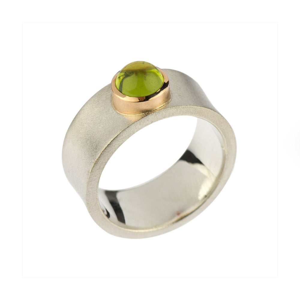 Ring Only aus Silber und Rotgold mit Peridot