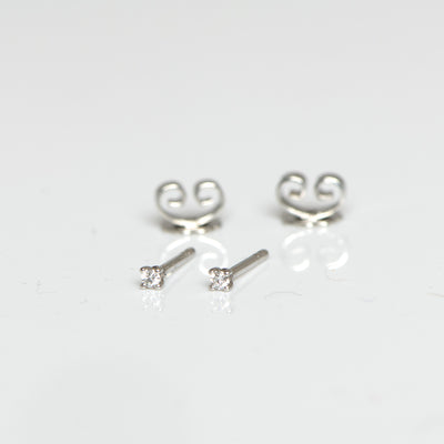 Ohrstecker Dia4 aus Platin mit Diamant