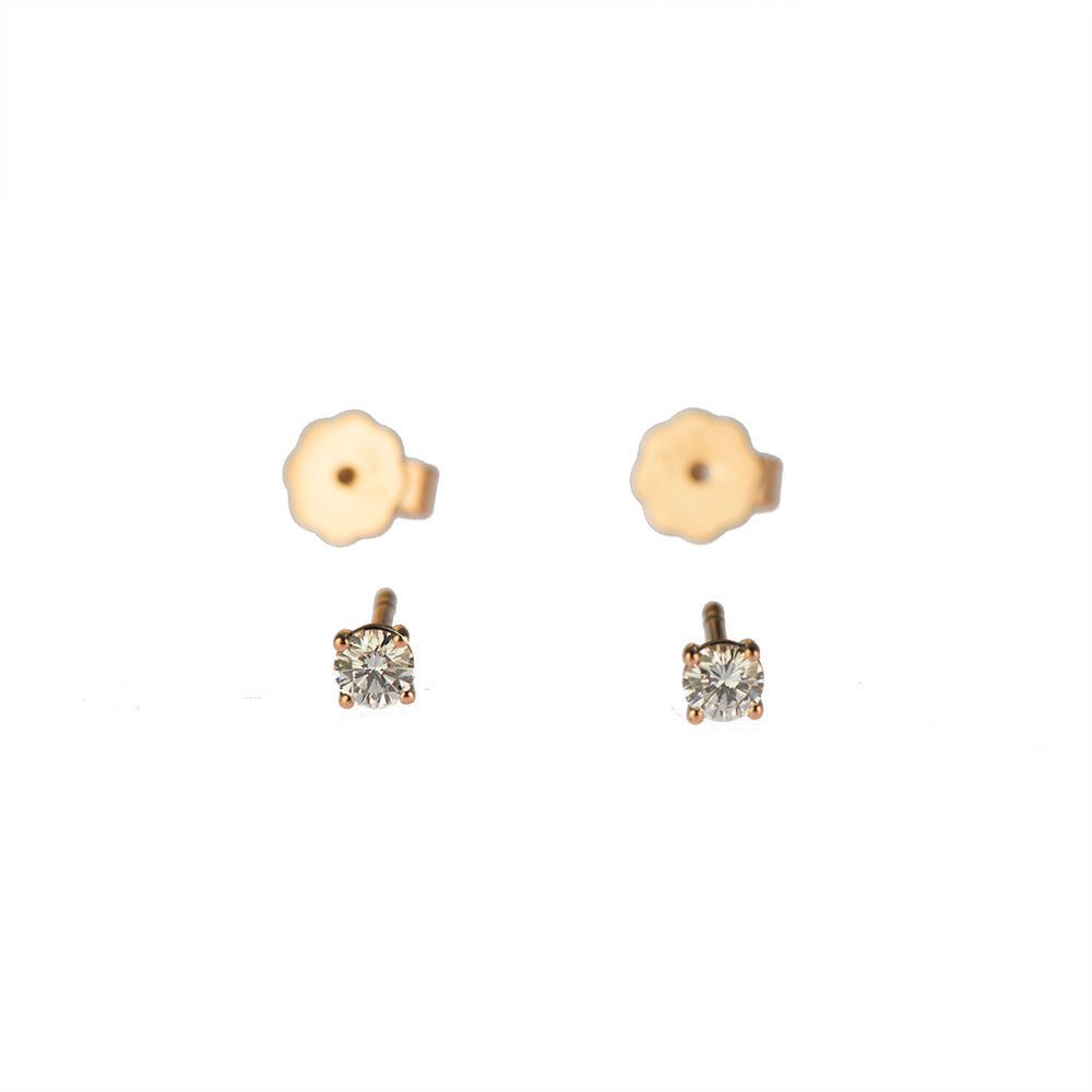 Ohrstecker Dia4 aus Gelbgold mit Diamant