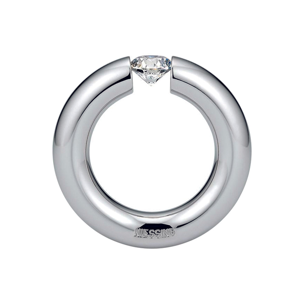 Spannring Edition 40 aus Platin mit Brillant