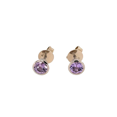 Ohrschmuck Flip aus Weißgold und Platin mit Saphir