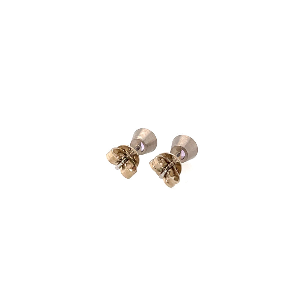 Ohrschmuck Flip aus Weißgold und Platin mit Saphir