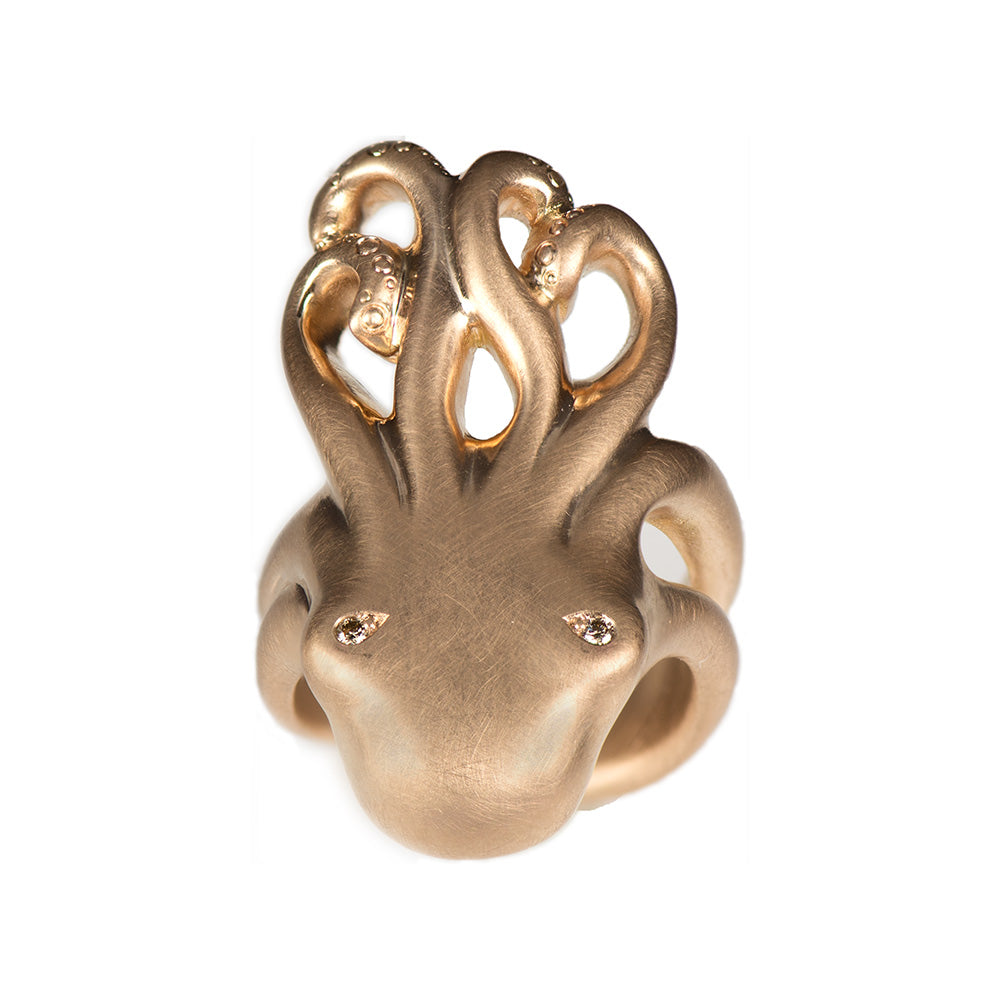 Ring Paula aus Rotgold mit Diamant