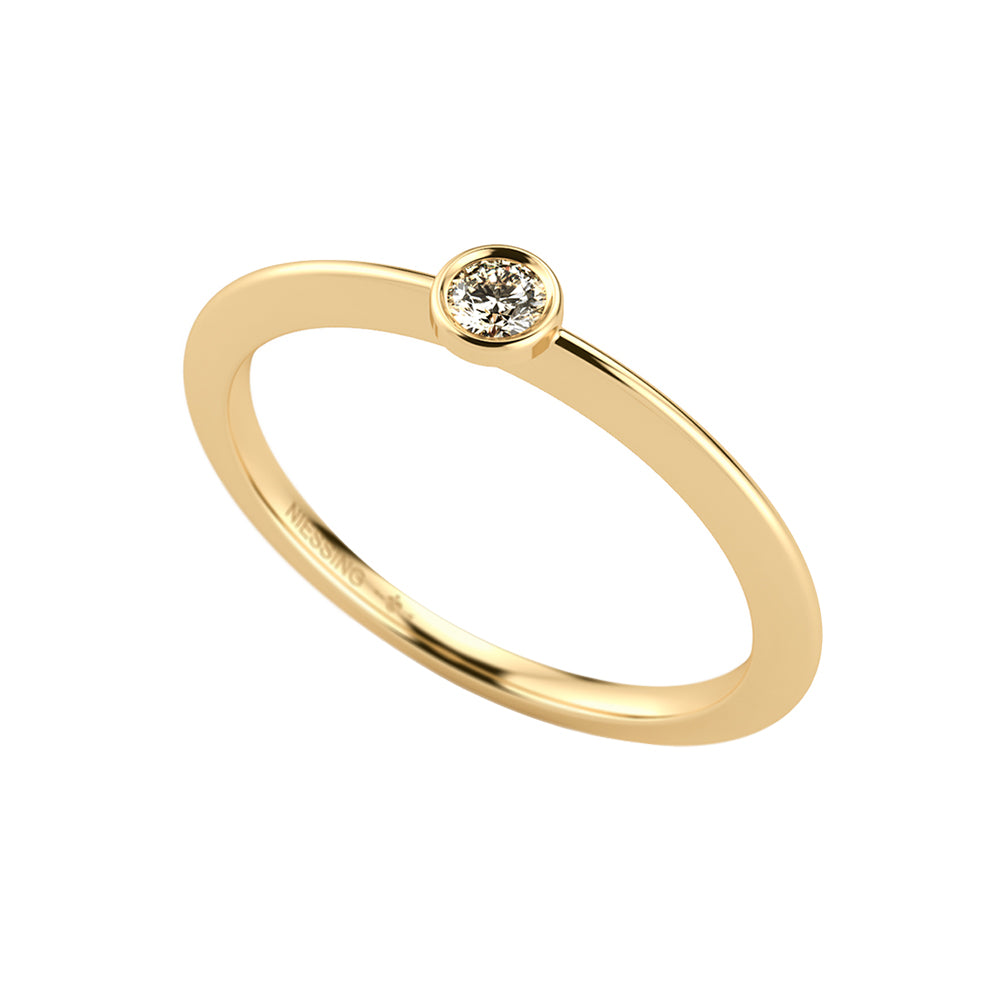 Ring Stella aus Gelbgold mit Diamant