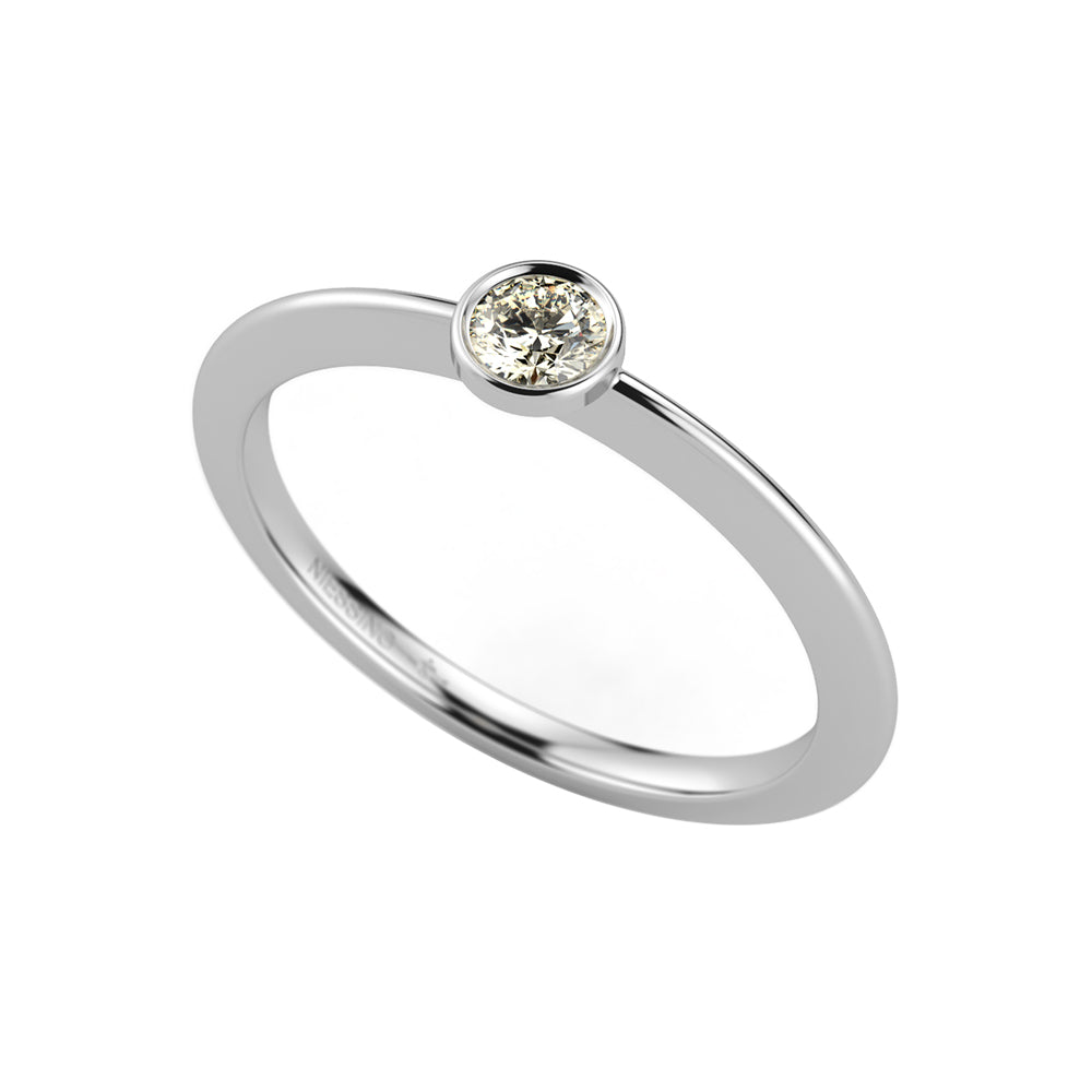 Ring Stella aus Graugold mit Diamant