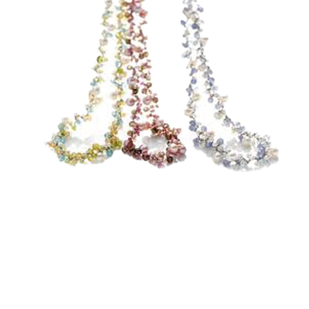 Halsschmuck Mol Classic gemischt aus Edelstahl mit Süßwasserzuchtperle, Turmalin und Rauchquarz