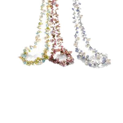 Halsschmuck Mol Classic gemischt aus Edelstahl mit Süßwasserzuchtperle, Turmalin und Rauchquarz