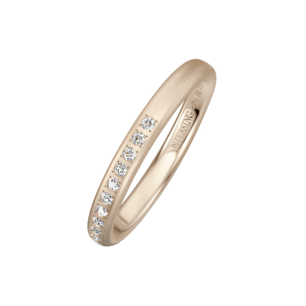Ring Satellite aus Rosewood mit Diamant