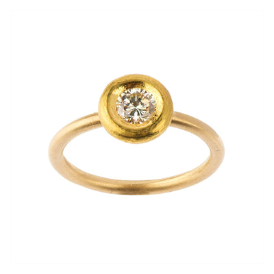 Ring Duett Color aus Roségold mit Diamant