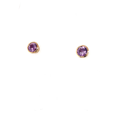 Ohrschmuck Flip aus Roségold und Platin mit Saphir