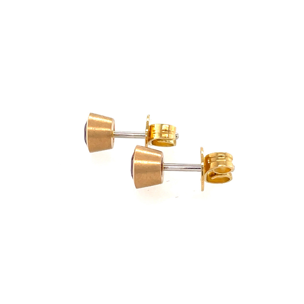Ohrschmuck Flip aus Roségold und Platin mit Saphir