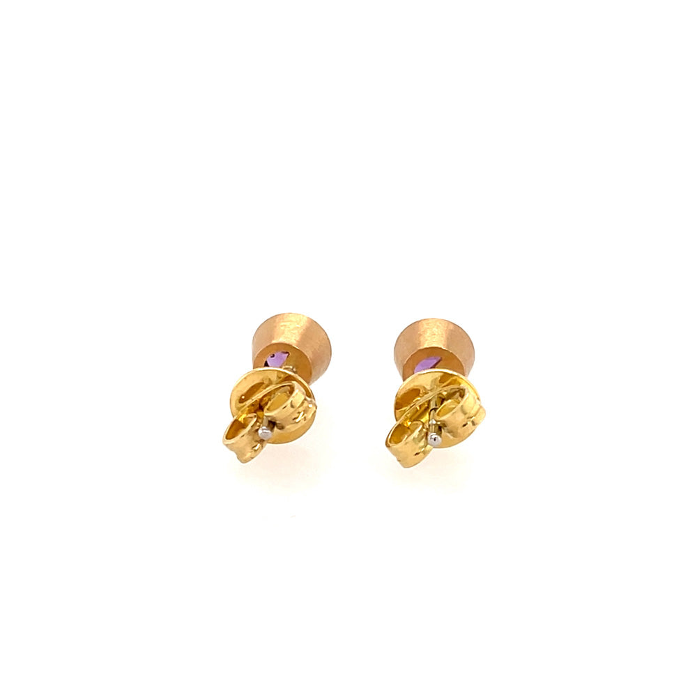 Ohrschmuck Flip aus Roségold und Platin mit Saphir