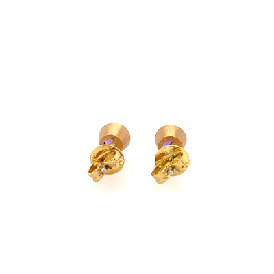 Ohrschmuck Flip aus Roségold und Platin mit Saphir
