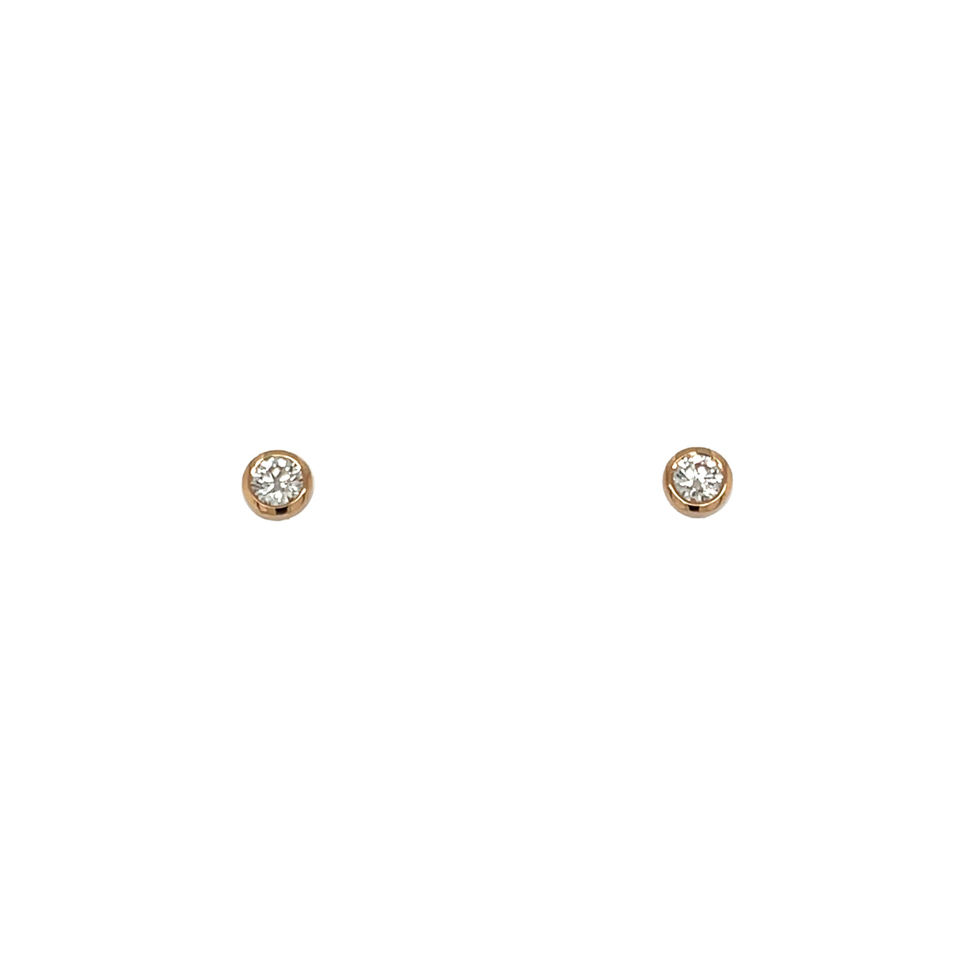 Ohrstecker Spot aus Rotgold und Platin mit Diamant