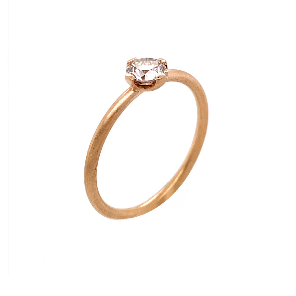 Ring 4U aus Rotgold mit Diamant