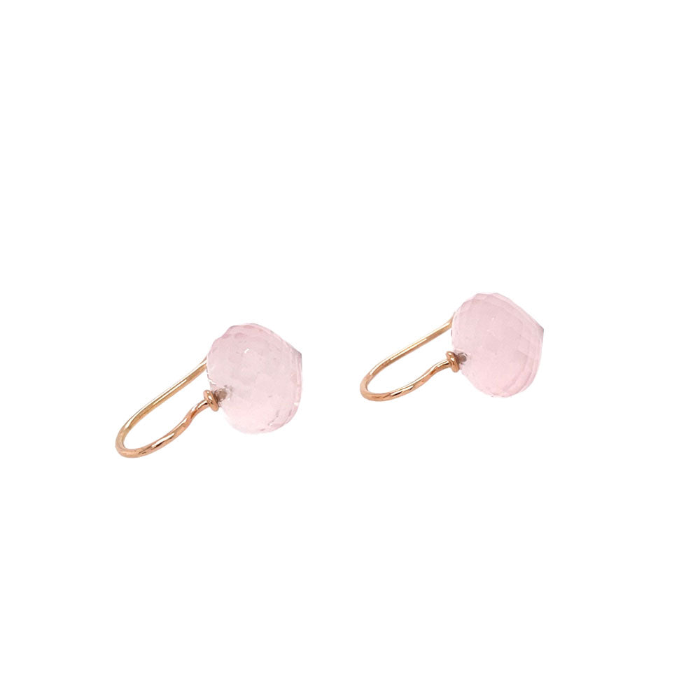Ohrschmuck Zwiebeltürme aus Rotgold mit Rosenquarz