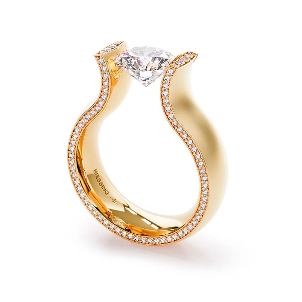 Spannring Lucia Highlights aus Ivory mit Diamant
