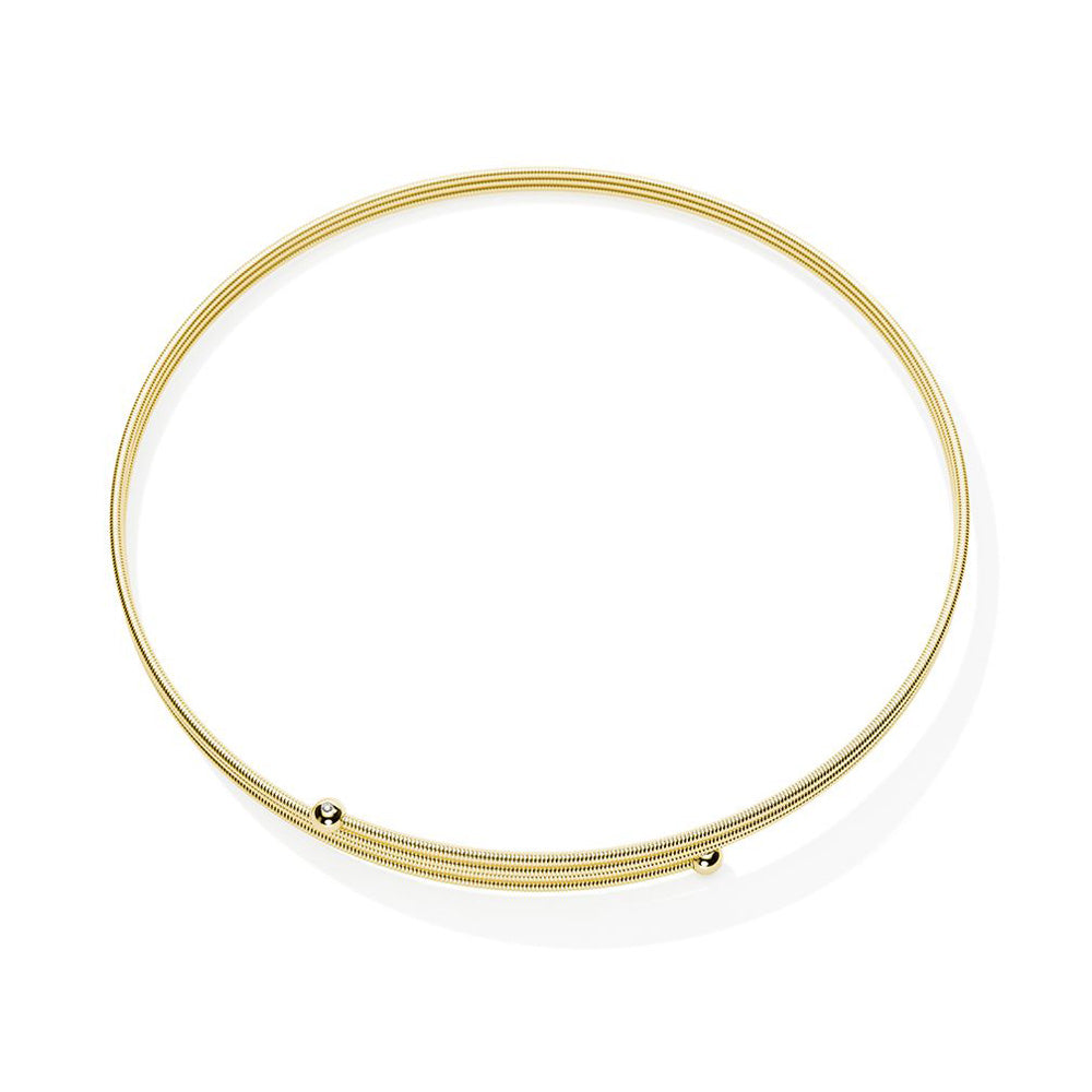 Halsschmuck Colette C Embrace aus Gelbgold mit Diamant