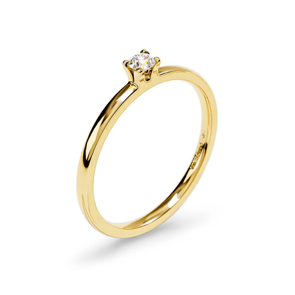 Ring Amatis Fine aus Gelbgold mit Diamant