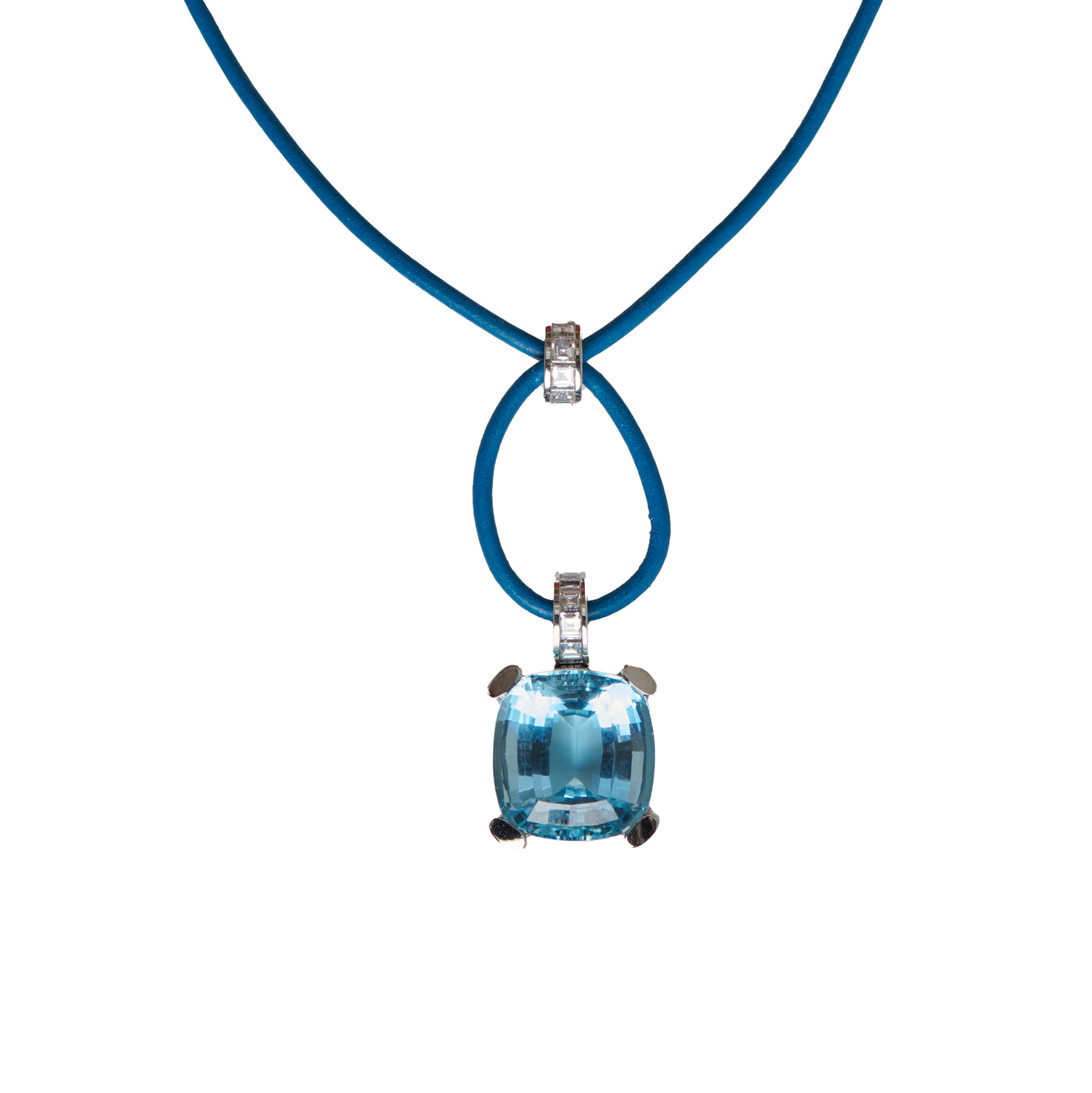 Halsschmuck Timeless mit Aquamarin und Diamant