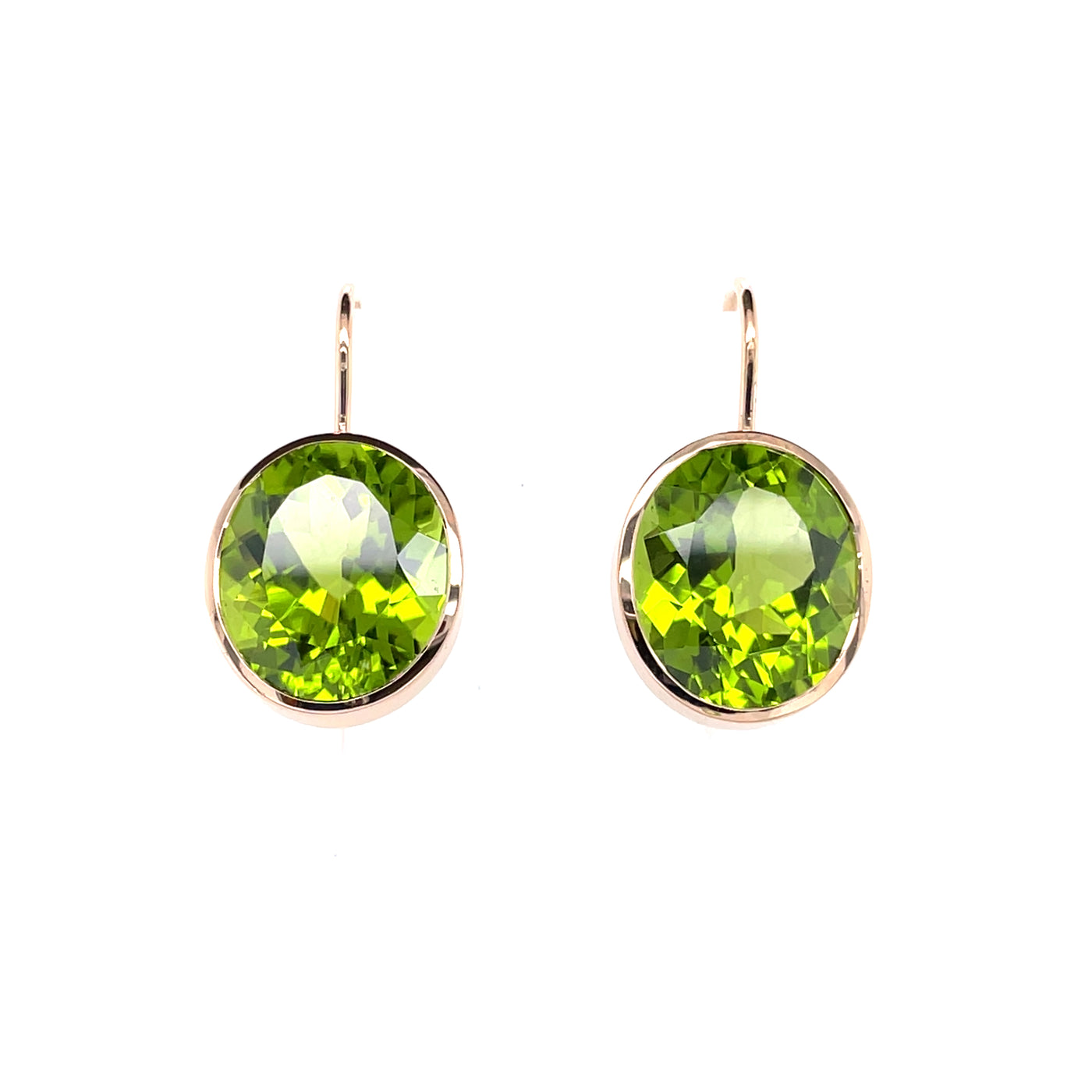 Ohrschmuck Grüne Wiese aus Rotgold mit Peridot