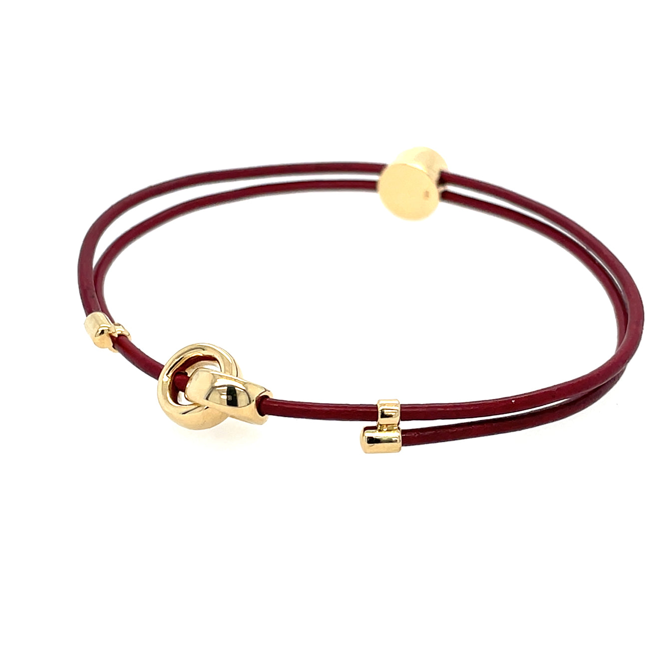 Armband Red Infinity aus Gelbgold
